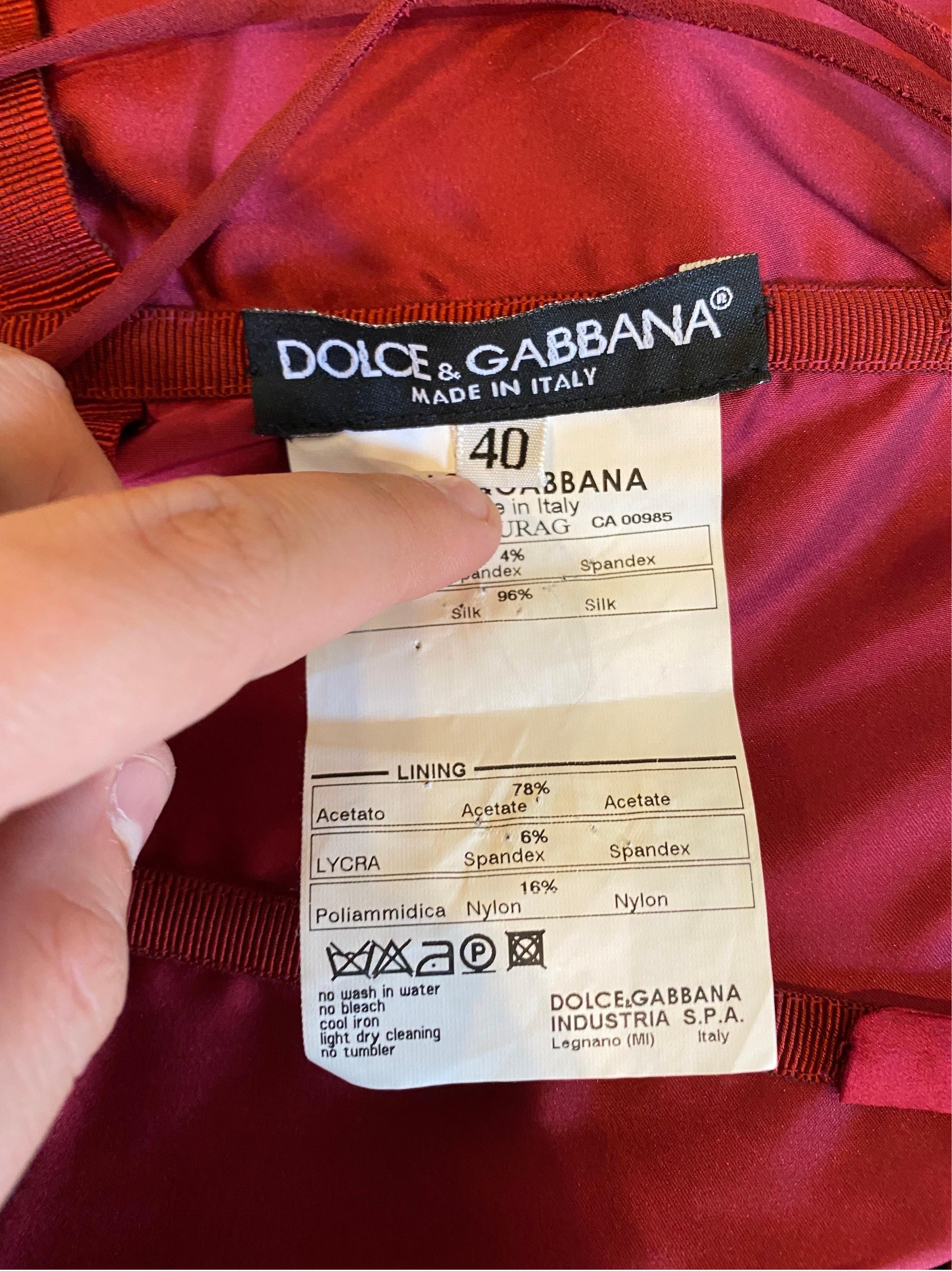 Pink  silk Top bustier Dolce & Gabbana For Sale 3