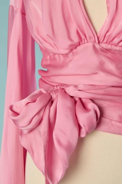 Pink silk wrapped top ALEXANDRE VAUTHIER