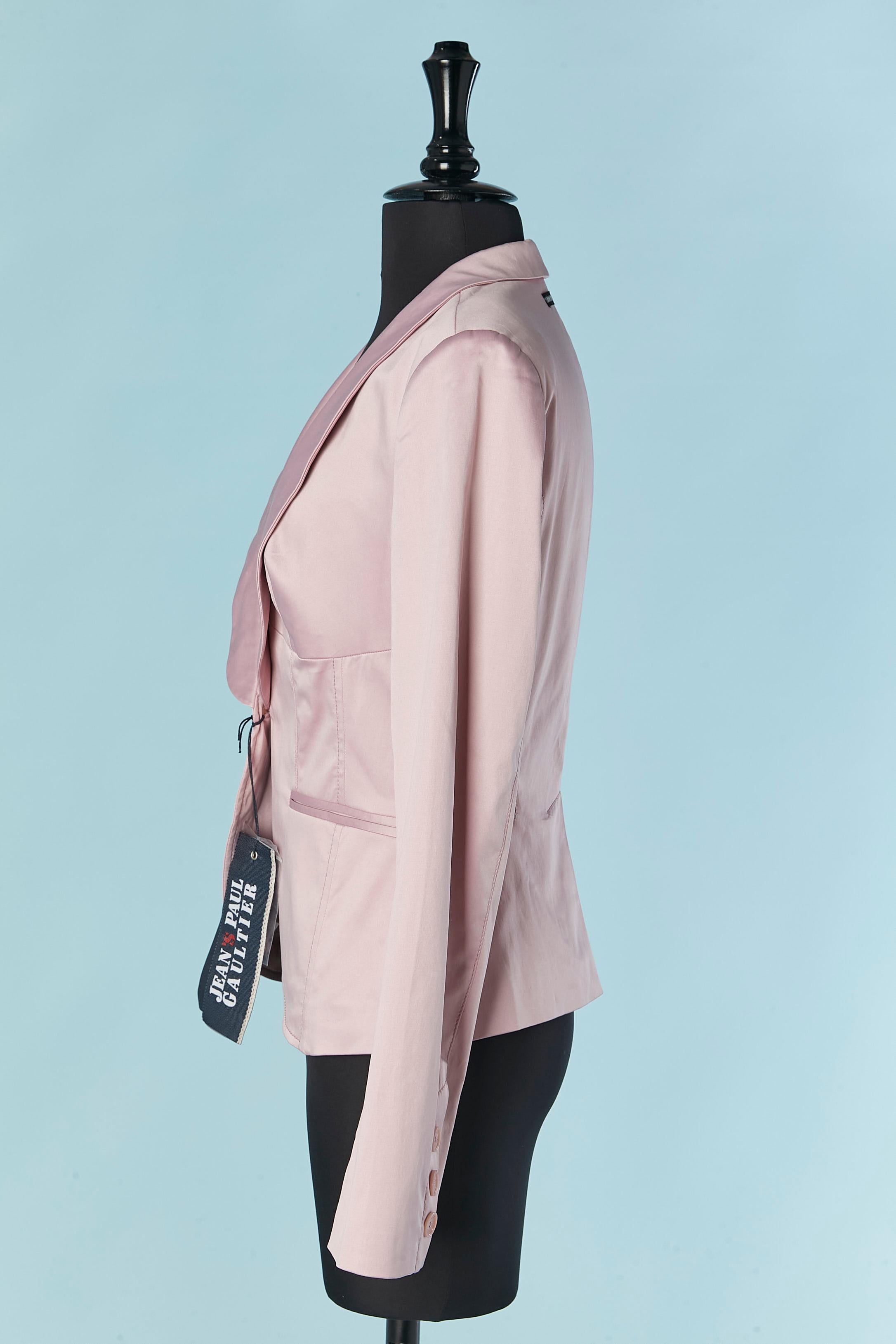 Rosa einreihige Jacke GAULTIER JEANS Neu mit Etikett im Angebot 2