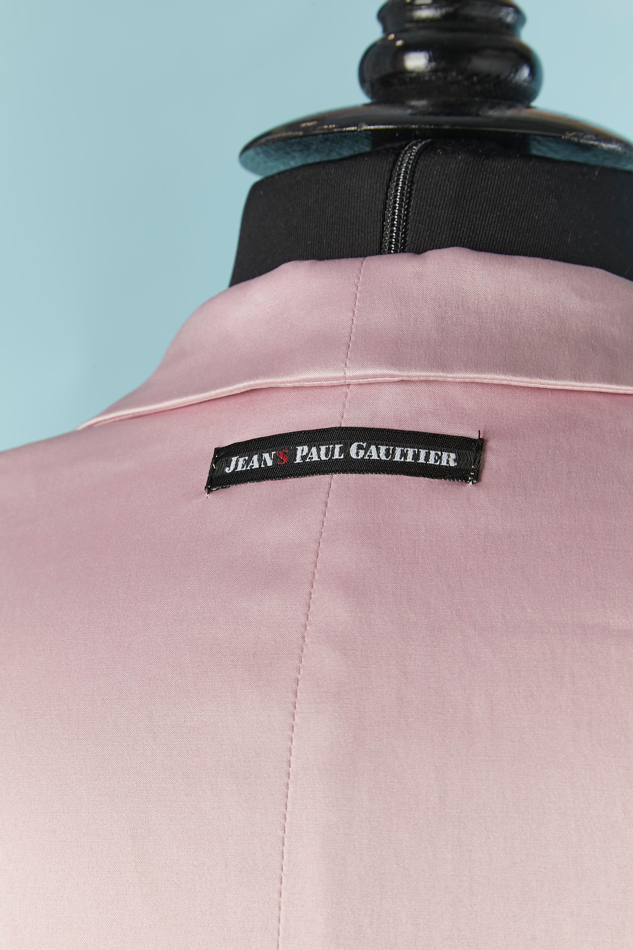 Rosa einreihige Jacke GAULTIER JEANS Neu mit Etikett im Angebot 4