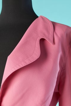 Pink skirt-suit with asymmetrical collar Thierry Mugler ACTIV Circa 1990's