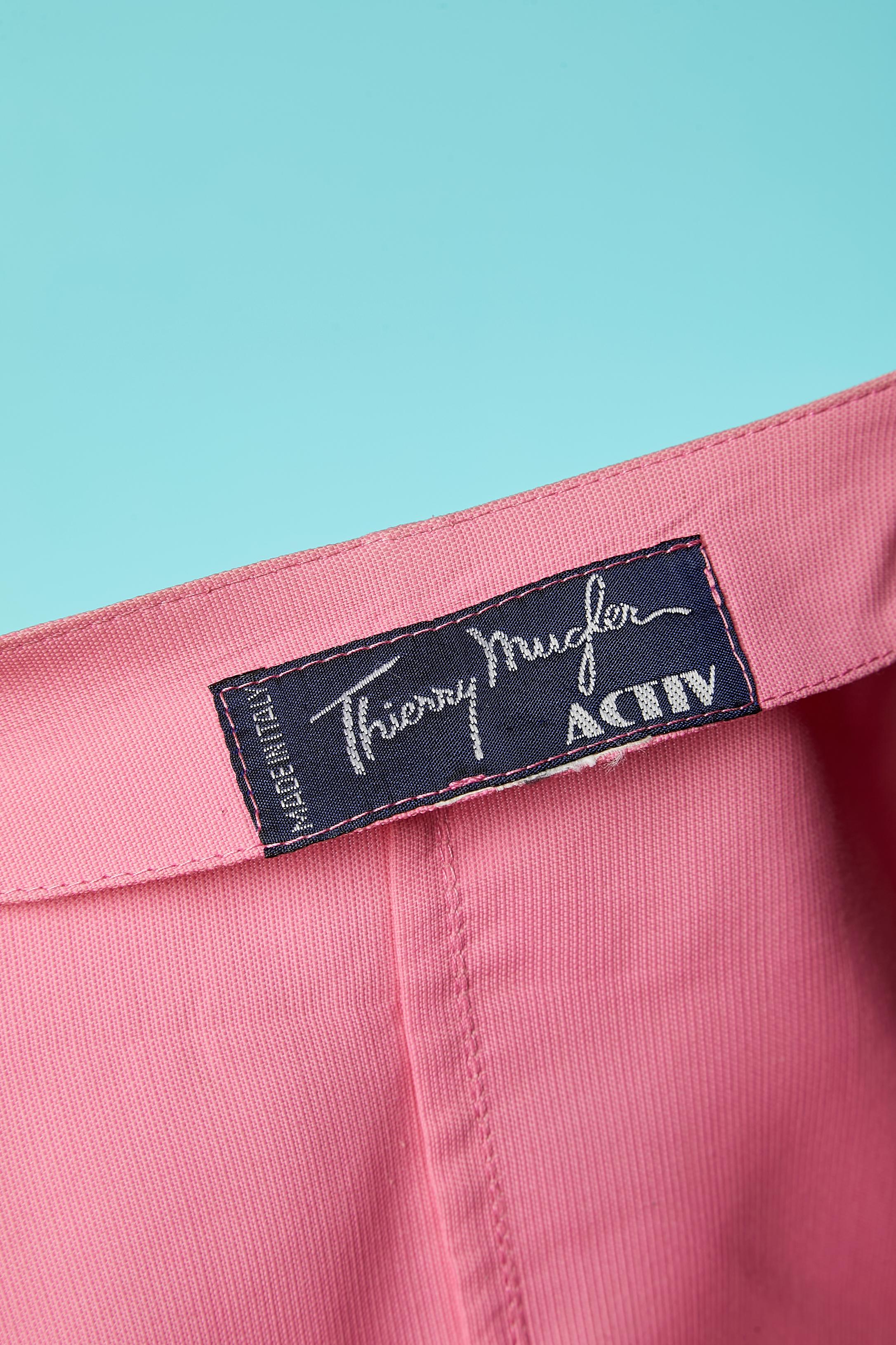 Pink skirt-suit with asymmetrical collar Thierry Mugler ACTIV Circa 1990's  3
