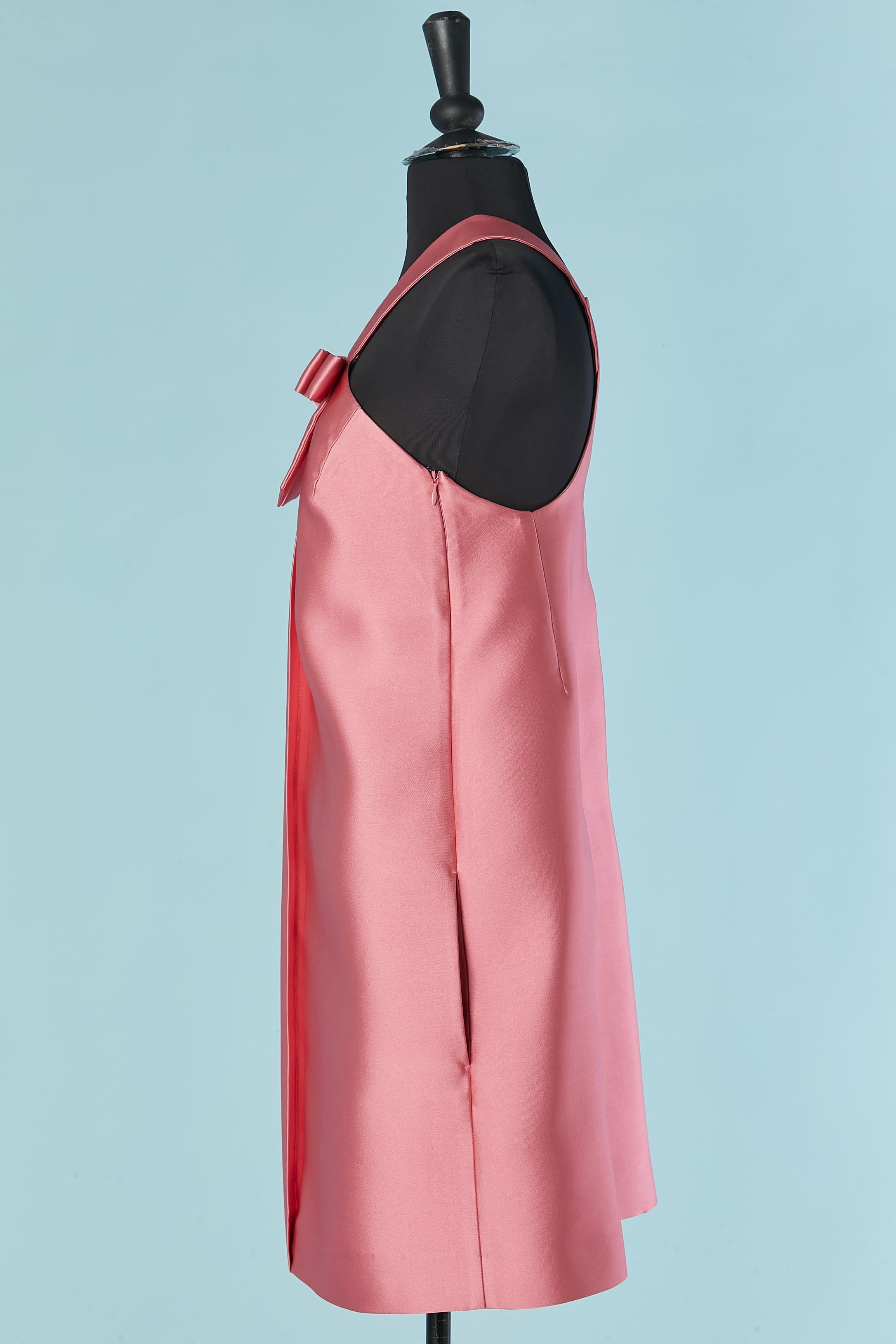 Women's Pink sleeveless cocktail dress with bow Viktor & Rolf