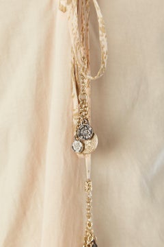 Pink sleeveless tee-shirt with silk laces in the front ROBERTO CAVALLI
