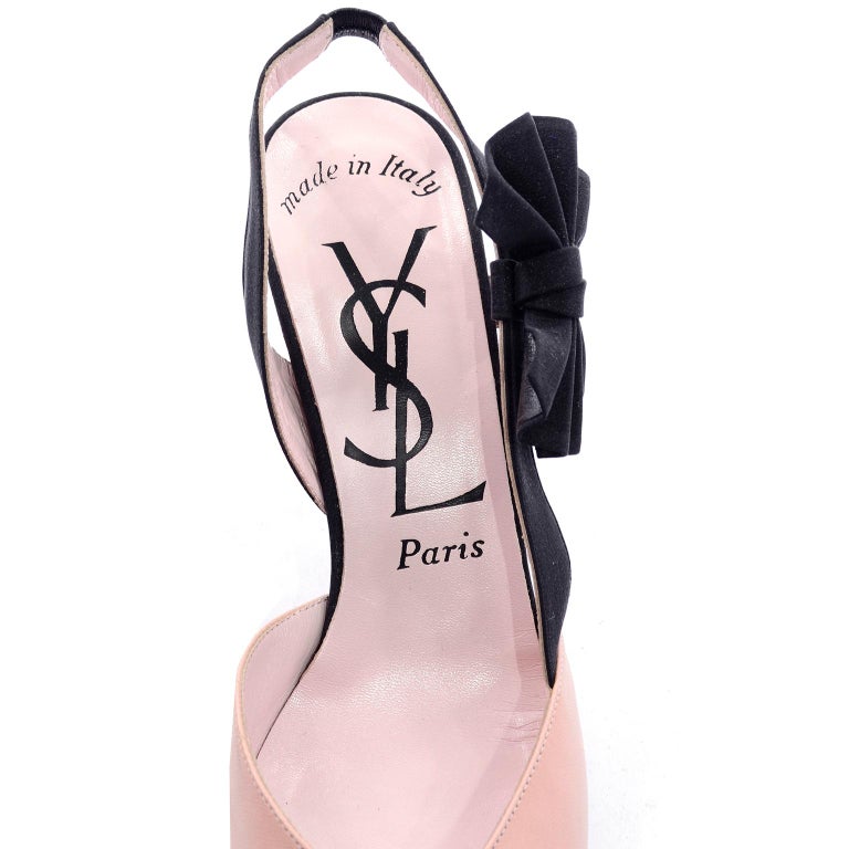 open toe ysl heels