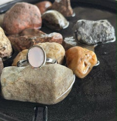 Pink Smithsonite 2.88 Carat Black Gold Ring