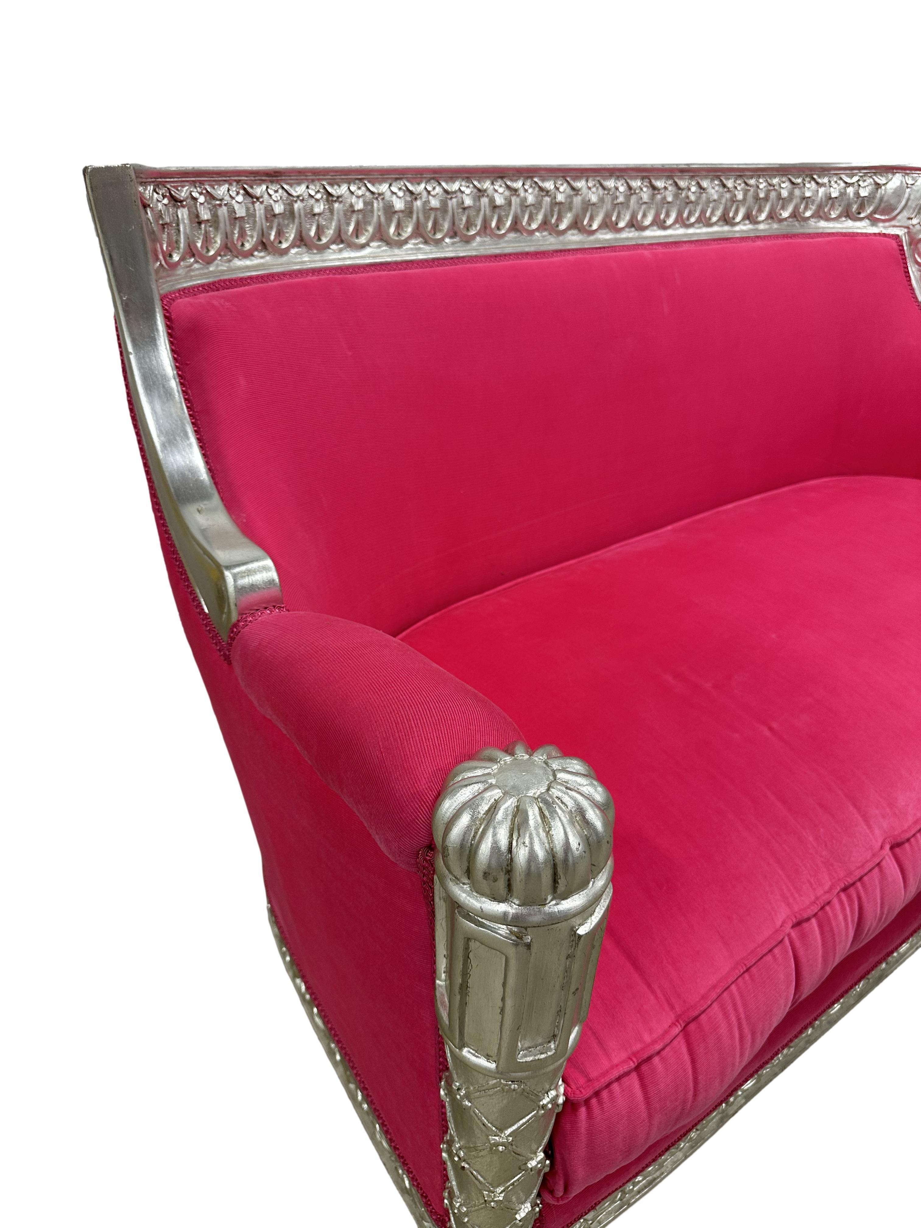 hot pink sofa set