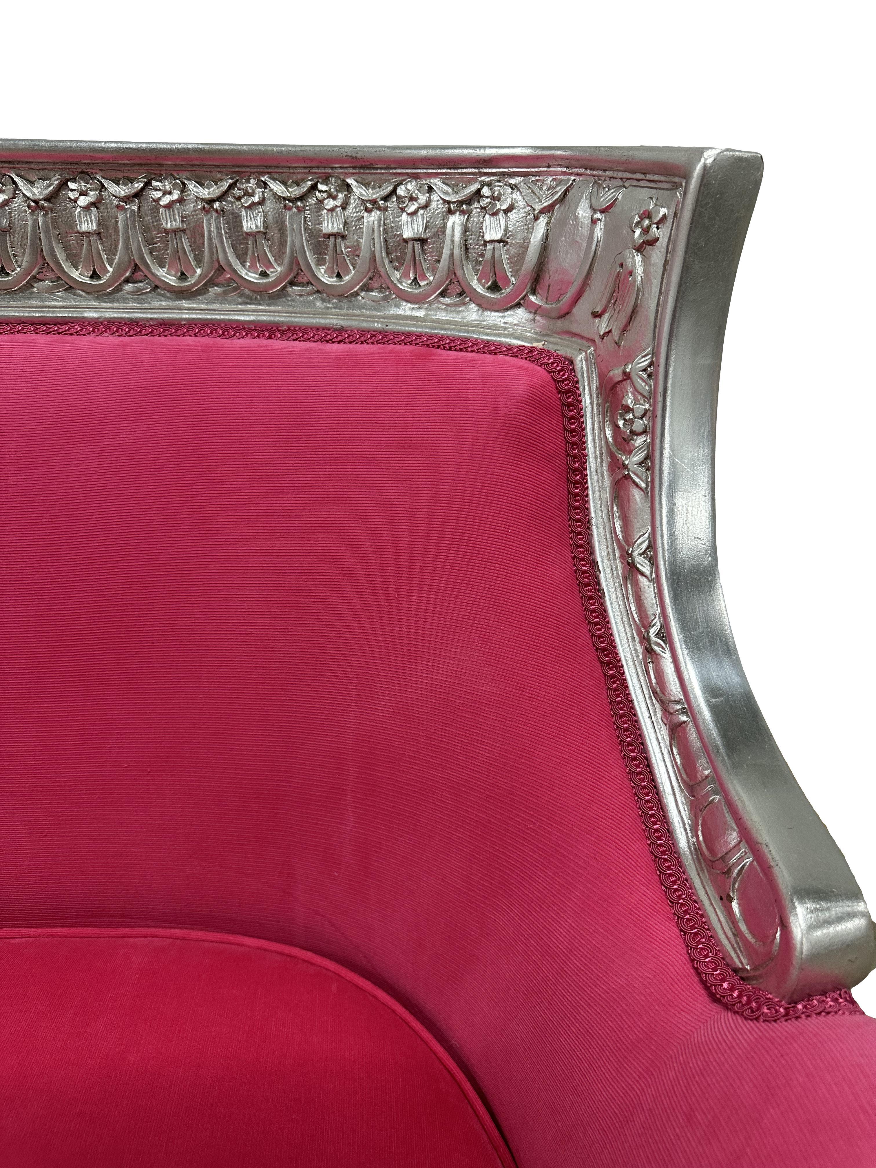 hot pink sofa chair