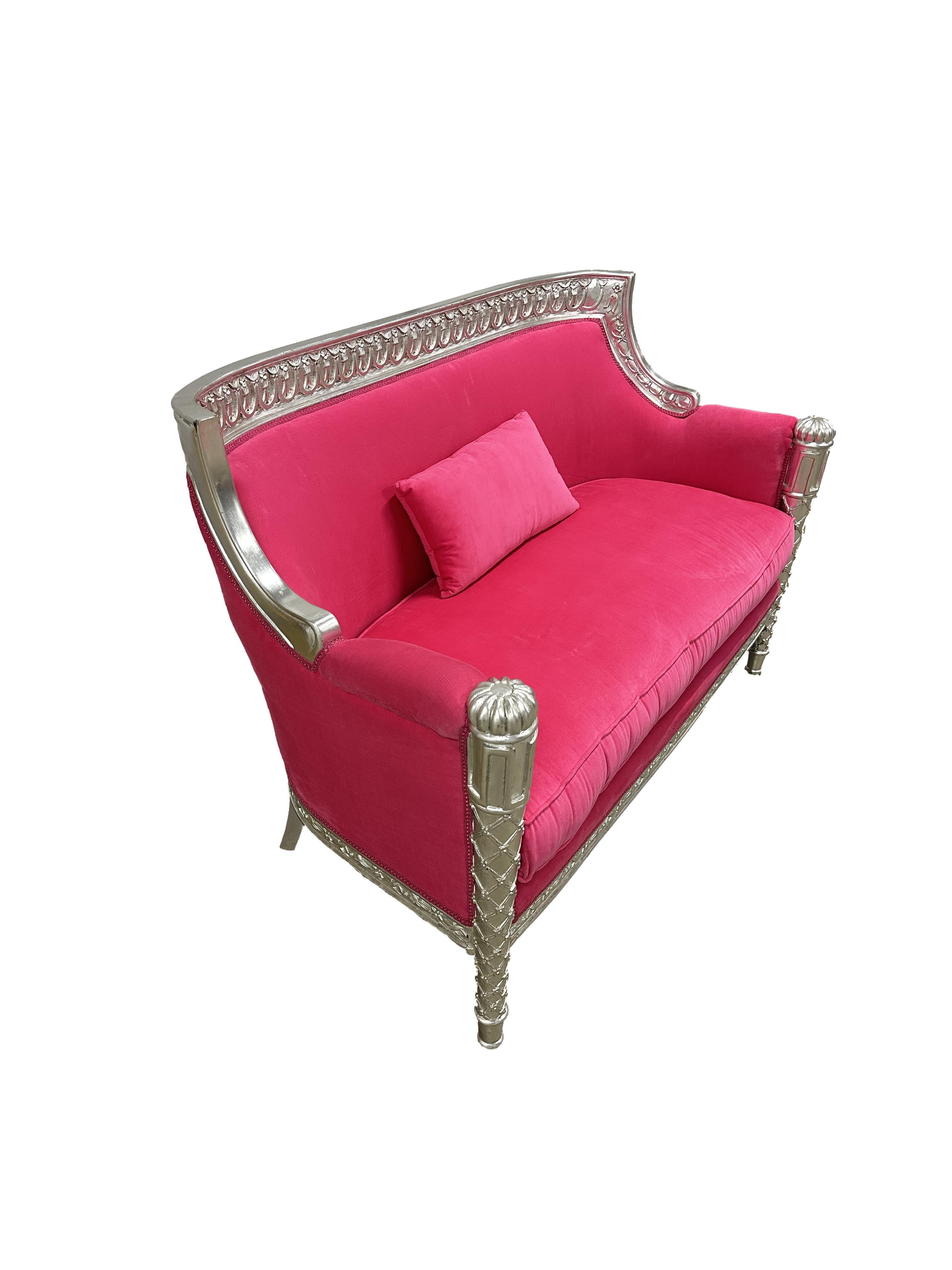 Anglo-Indian Pink Sofa For Sale
