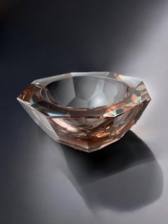 Rosa Sommerso Aschenbecher von Seguso, Murano, Italien, 1970er Jahre