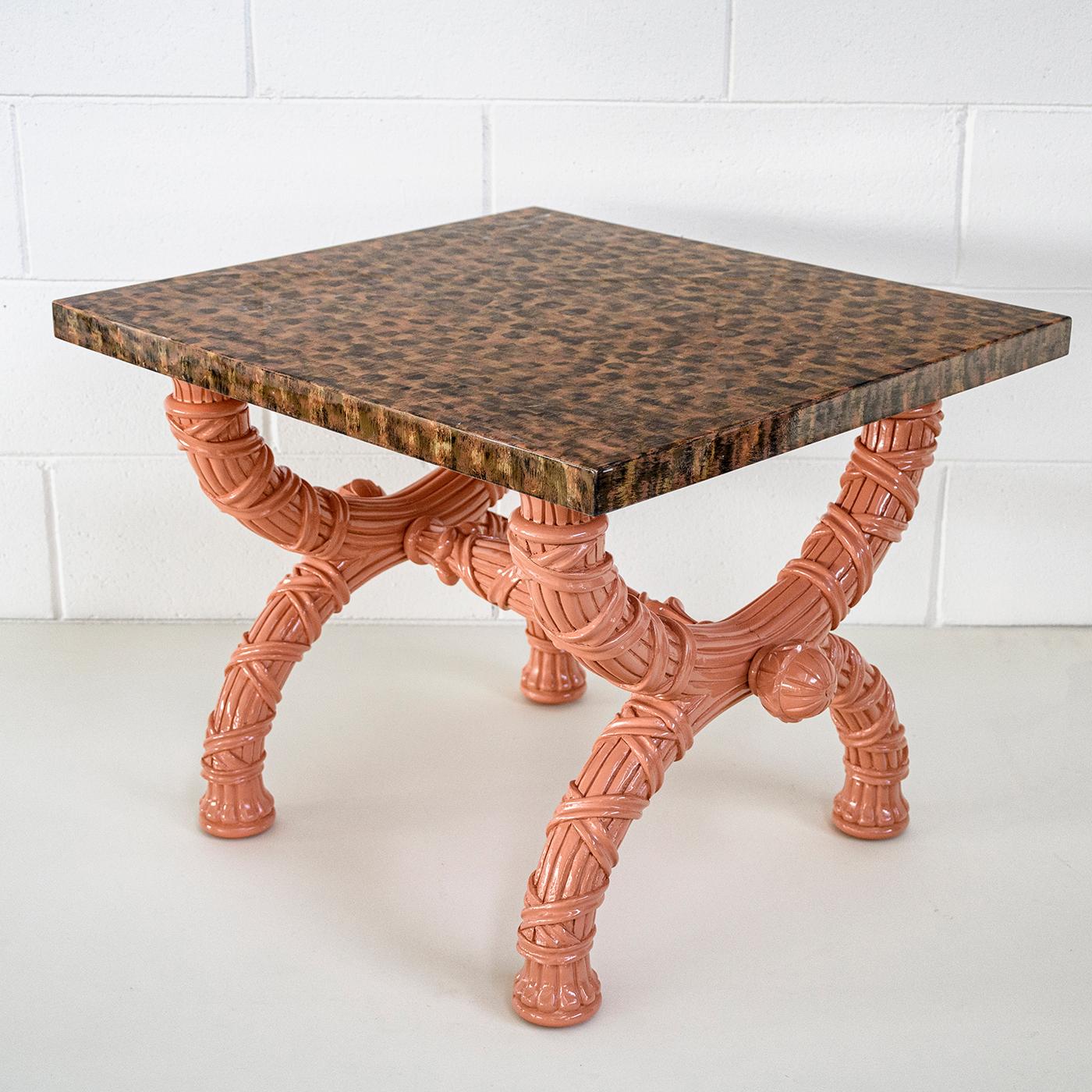 Italian Pink Spider Side Table For Sale
