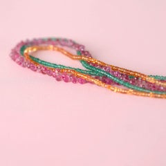 Pink Spinel 18ct Gold Gemstone Necklace
