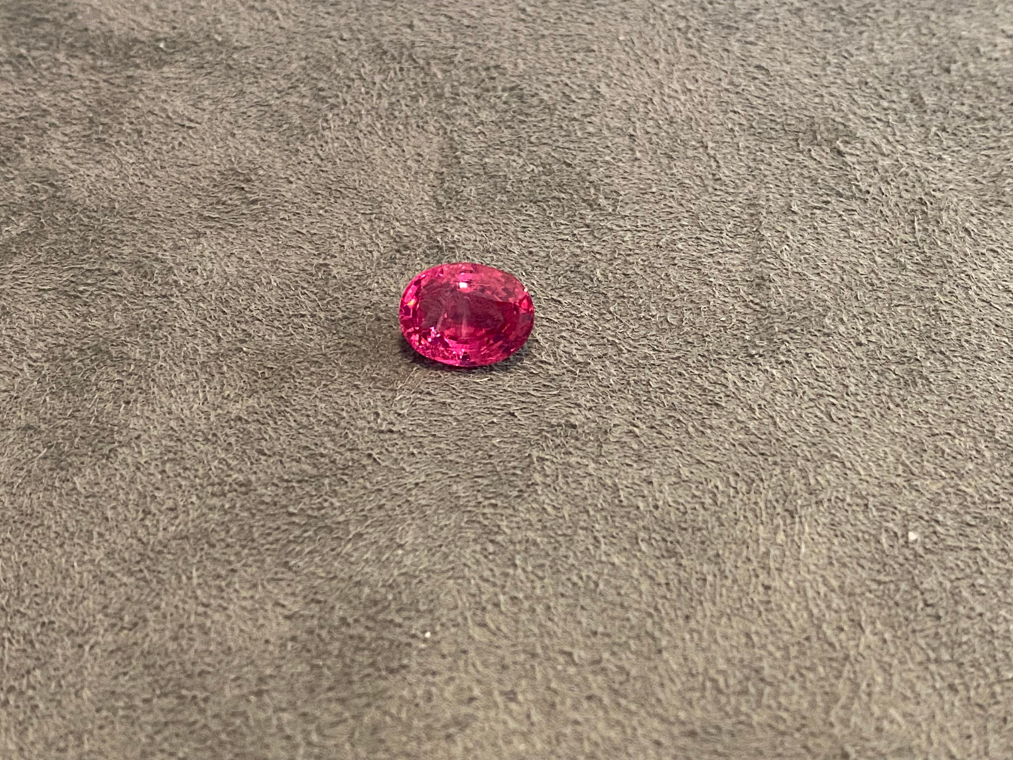 Oval Cut Pink Spinel 4.98ct For Sale