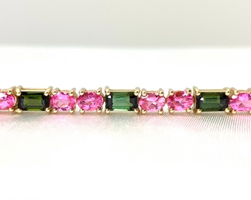 pink and green bracelet
