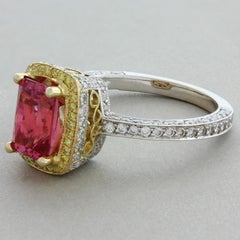 Pink Spinel Diamond Gold Ring