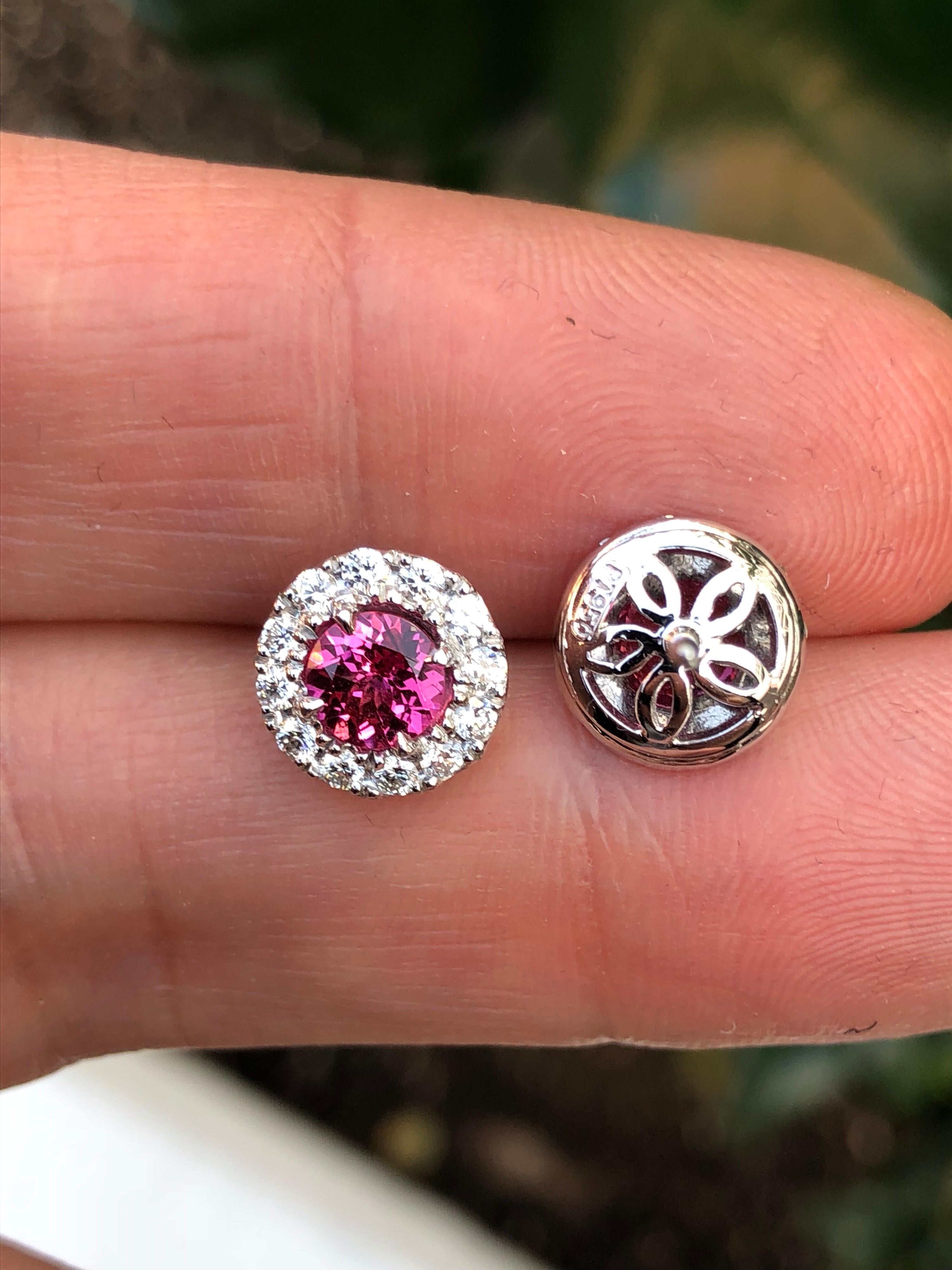 spinel stud earrings