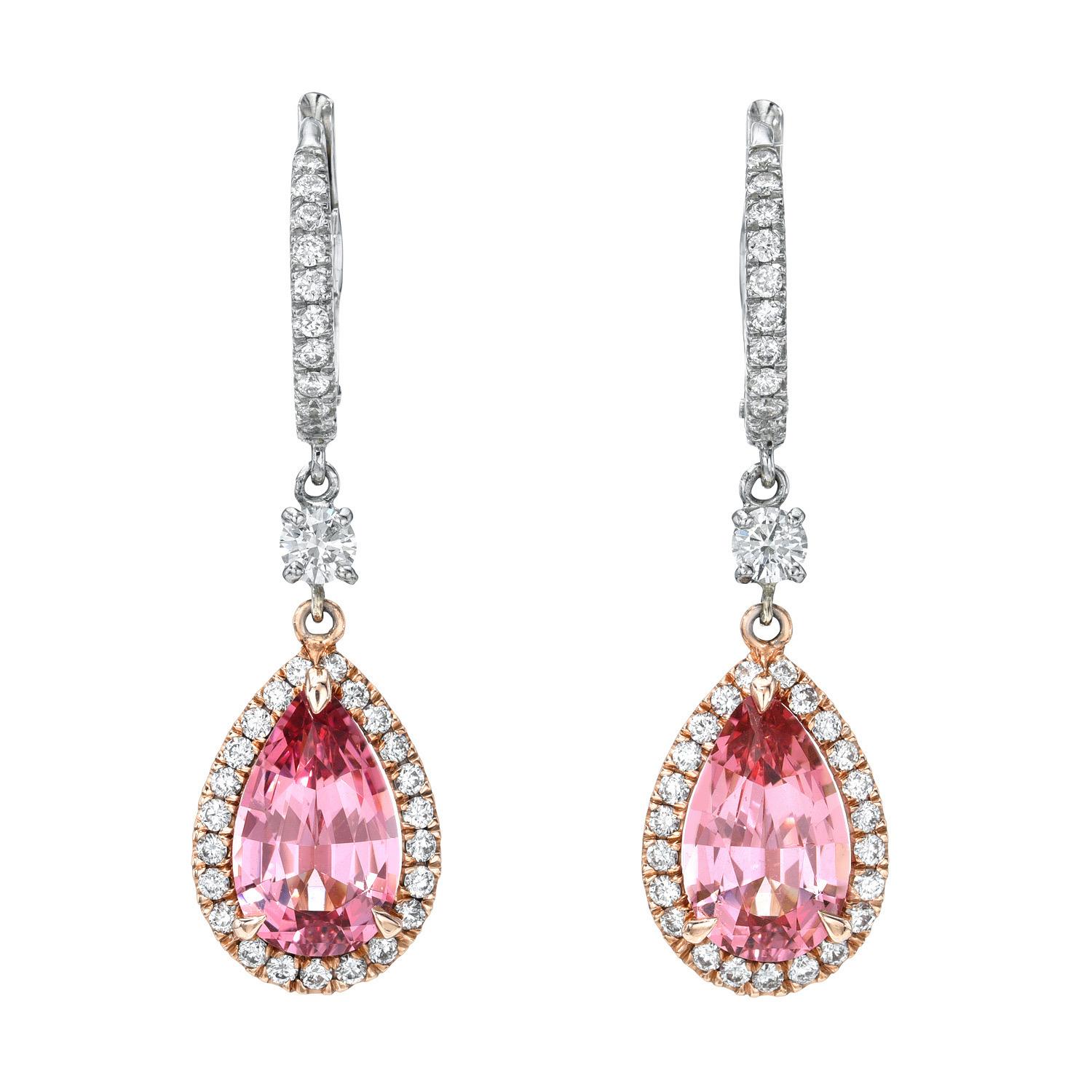 Romantic 14K Rose and White Gold Pink Spinel & 3.96 carats (spinels), 0.74 carats (diamonds), Lever Back Earrings – Timeless Elegance  Tamir by Merkaba Beverly Hills

Celebrate your unique love story with our stunning 14K rose and white gold pink