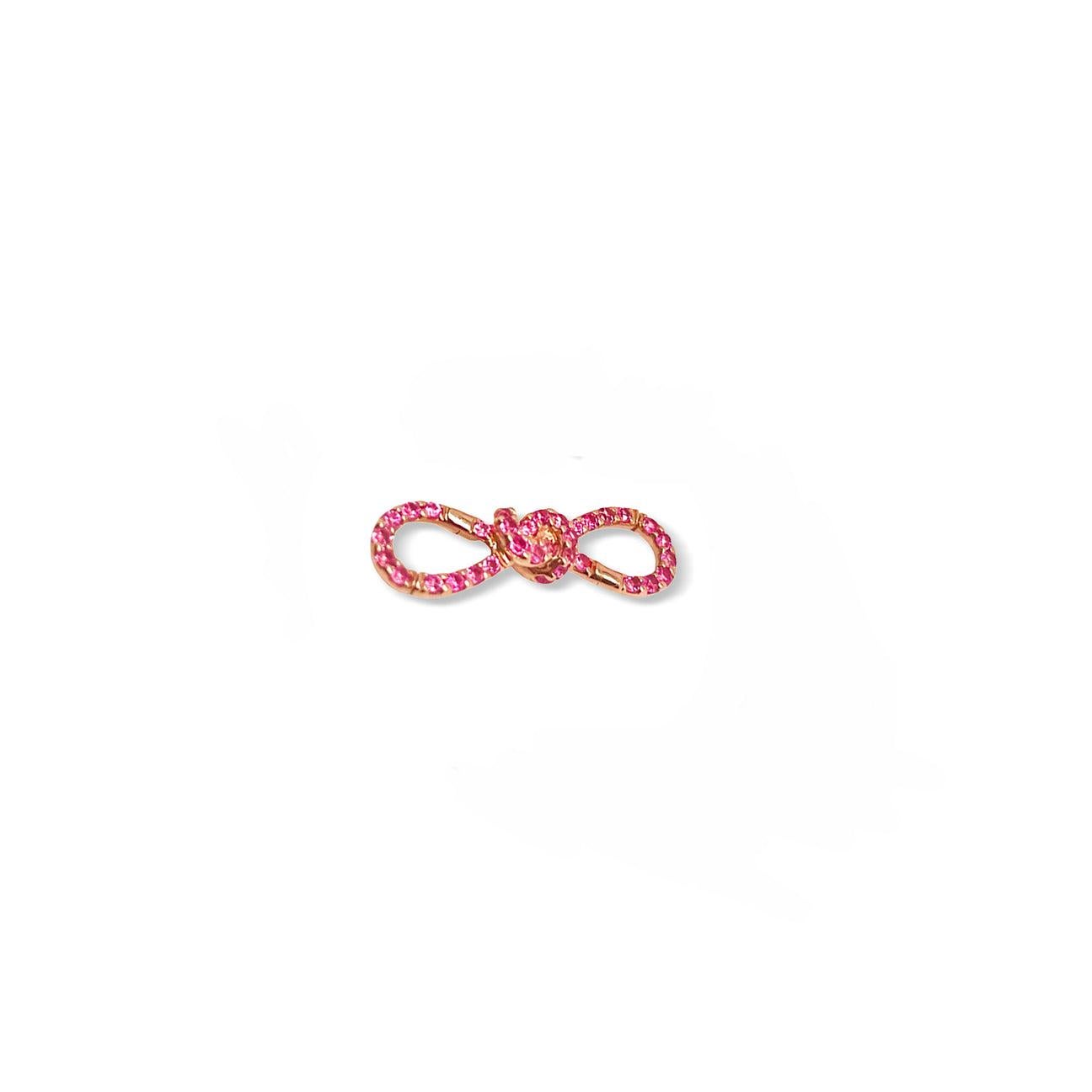 Fermoir à clip pour pendentif multifonctionnel en spinelle rose « Forget Me Knot » en vente 2