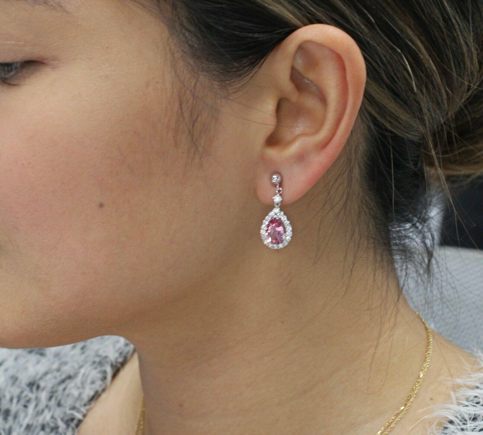 pink spinel earrings