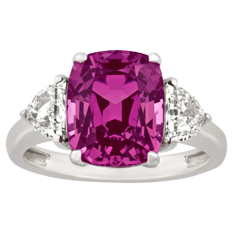 Pink Spinal Rings Diamond and Spinel Skull Ring at 1stDibs