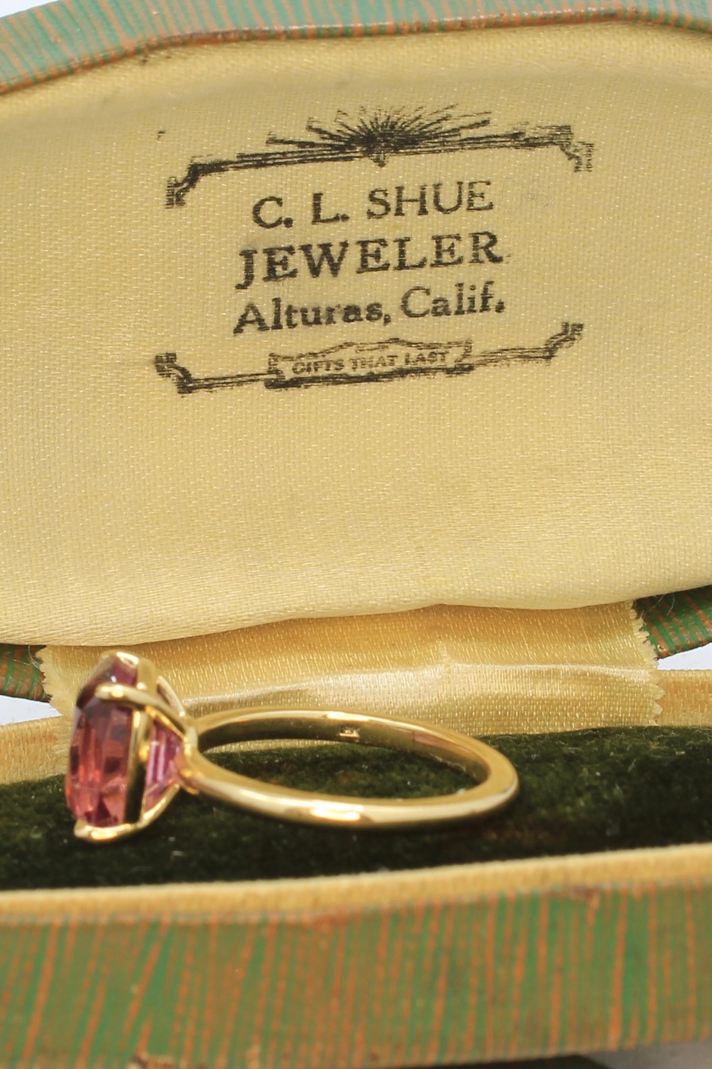 Pink Spinel Solitaire Engagement Ring - AGL Report In Good Condition For Sale In Ben Lomond, CA