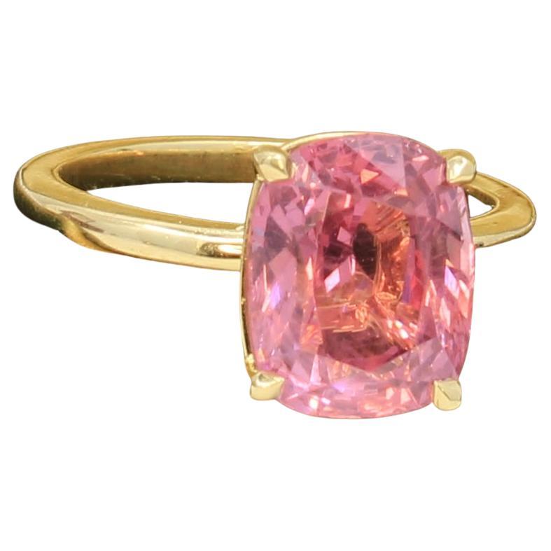 Pink Spinel Solitaire Engagement Ring - AGL Report For Sale