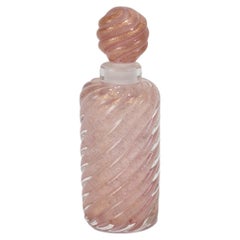 Pink Spiral Perfume Bottle with Gold Fleck Details