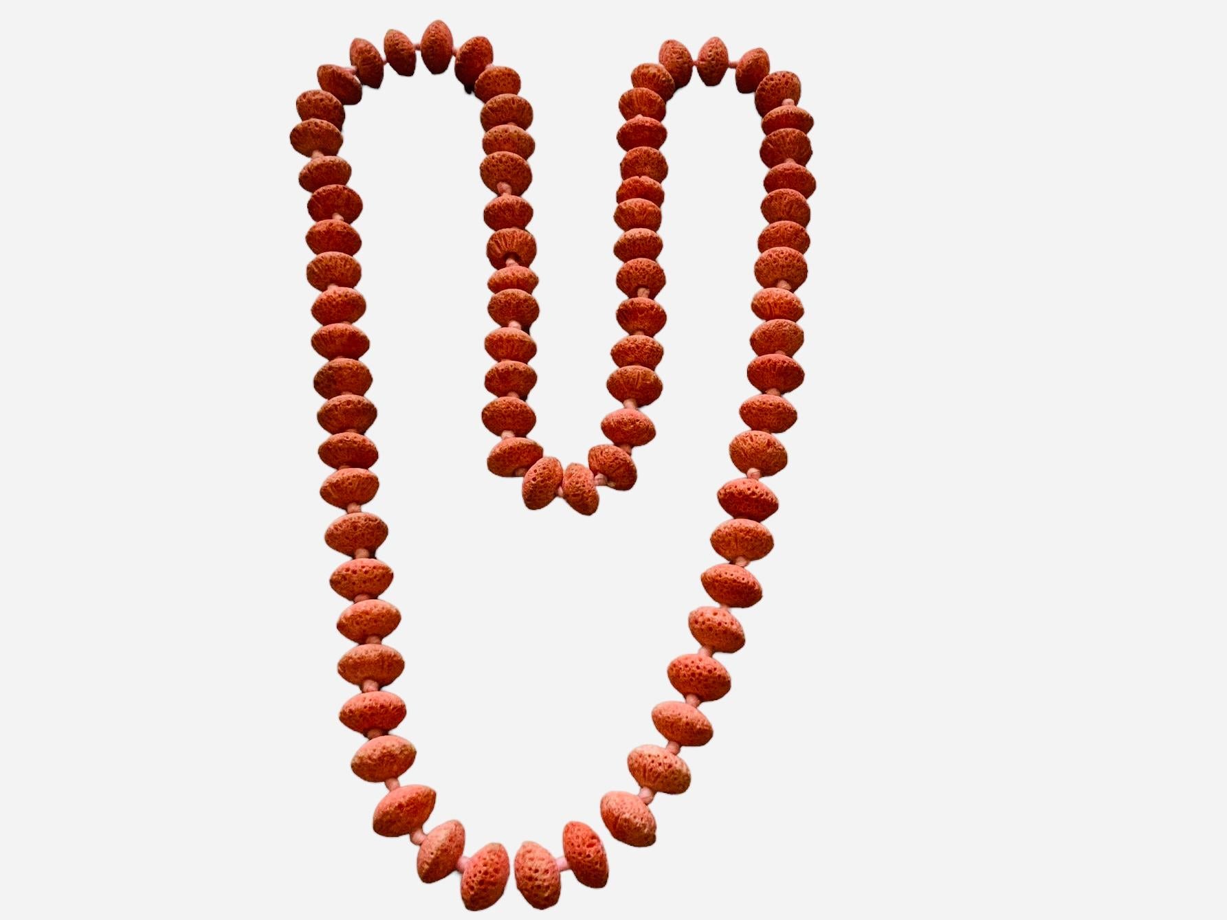 Collana di corallo spugna rosa in vendita 7