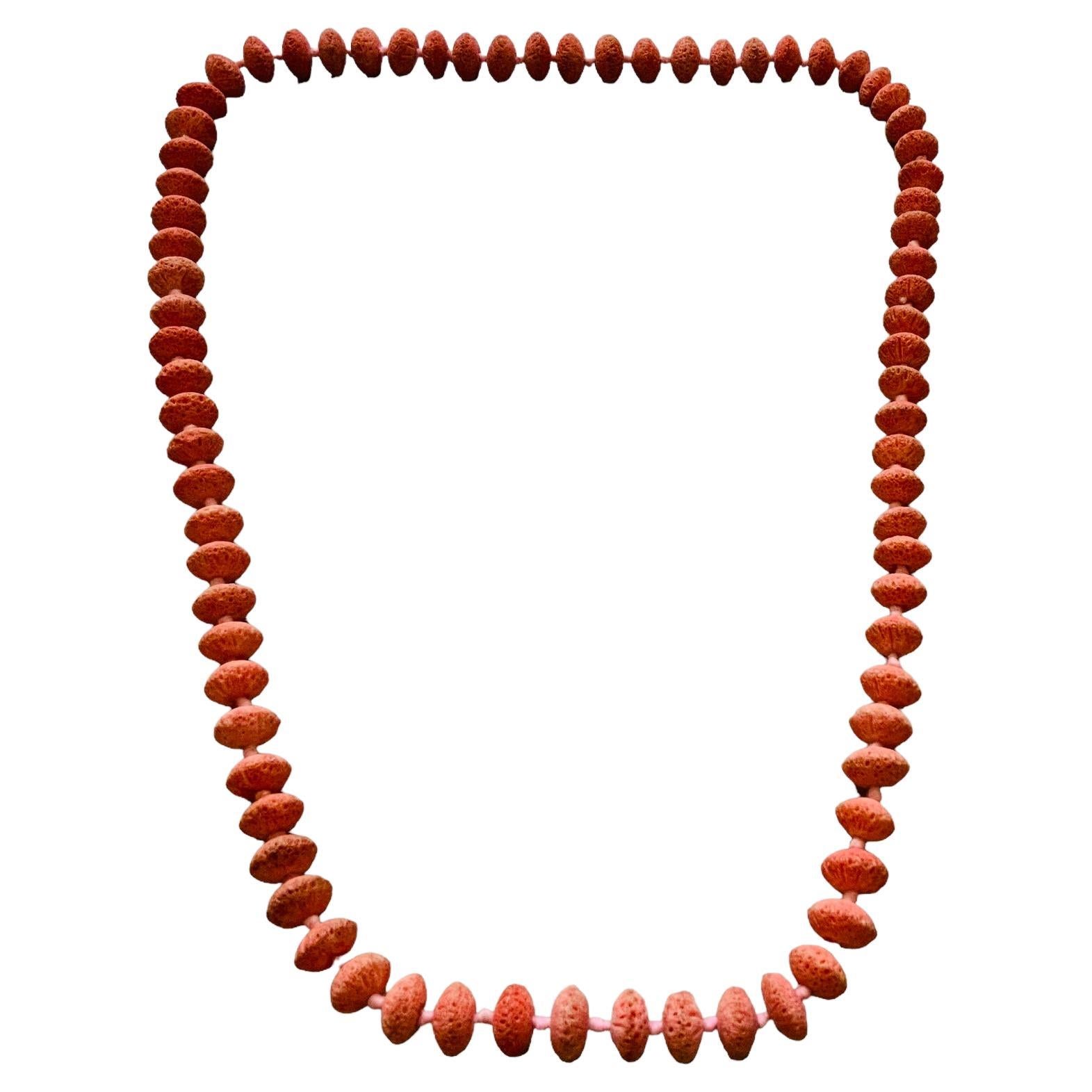 Pink Sponge Coral Necklace