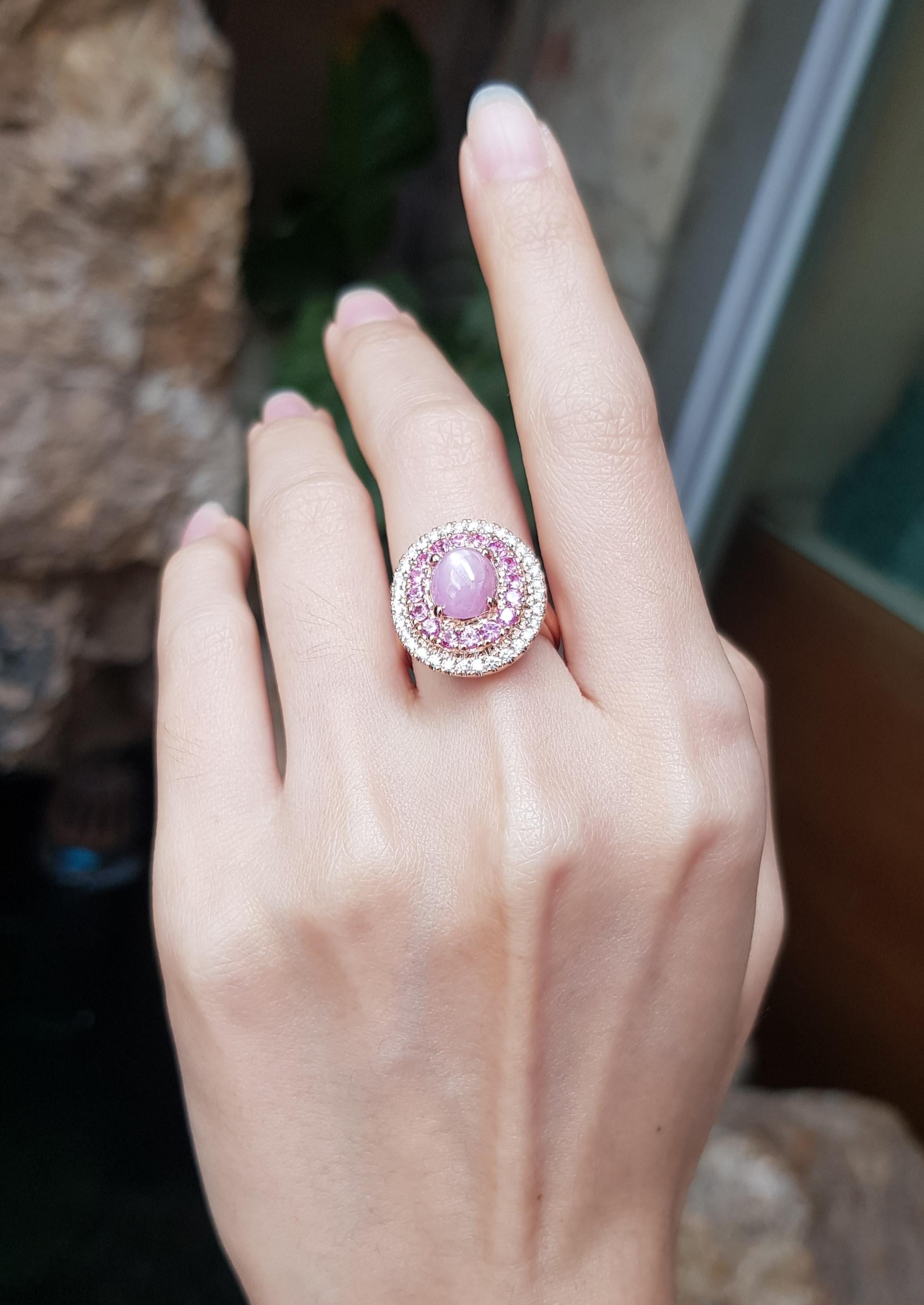 SHAY Ring Aus 18 Karat Roségold Mit Saphiren in Pink Damen Schmuck Ringe 