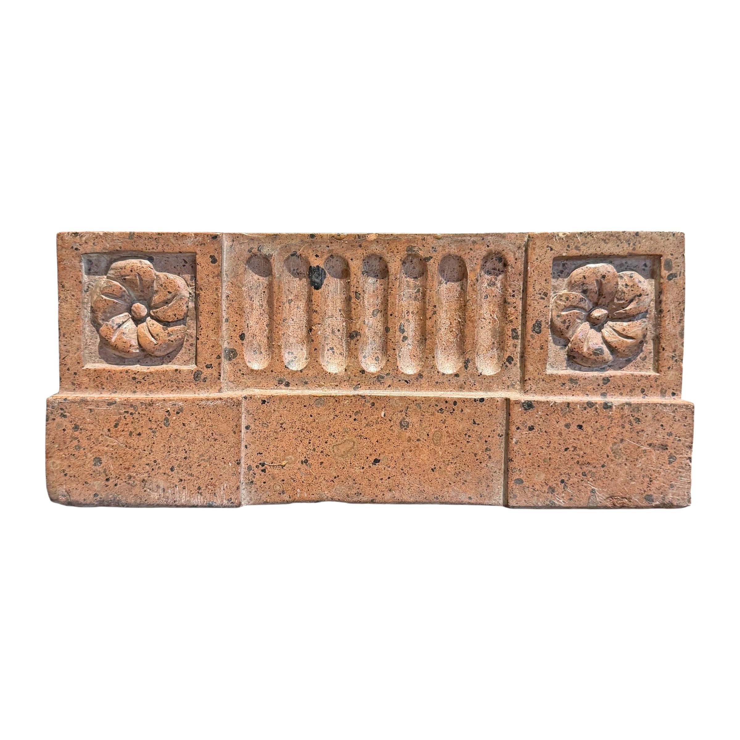 Pink Stone Architectural Plinth For Sale 1