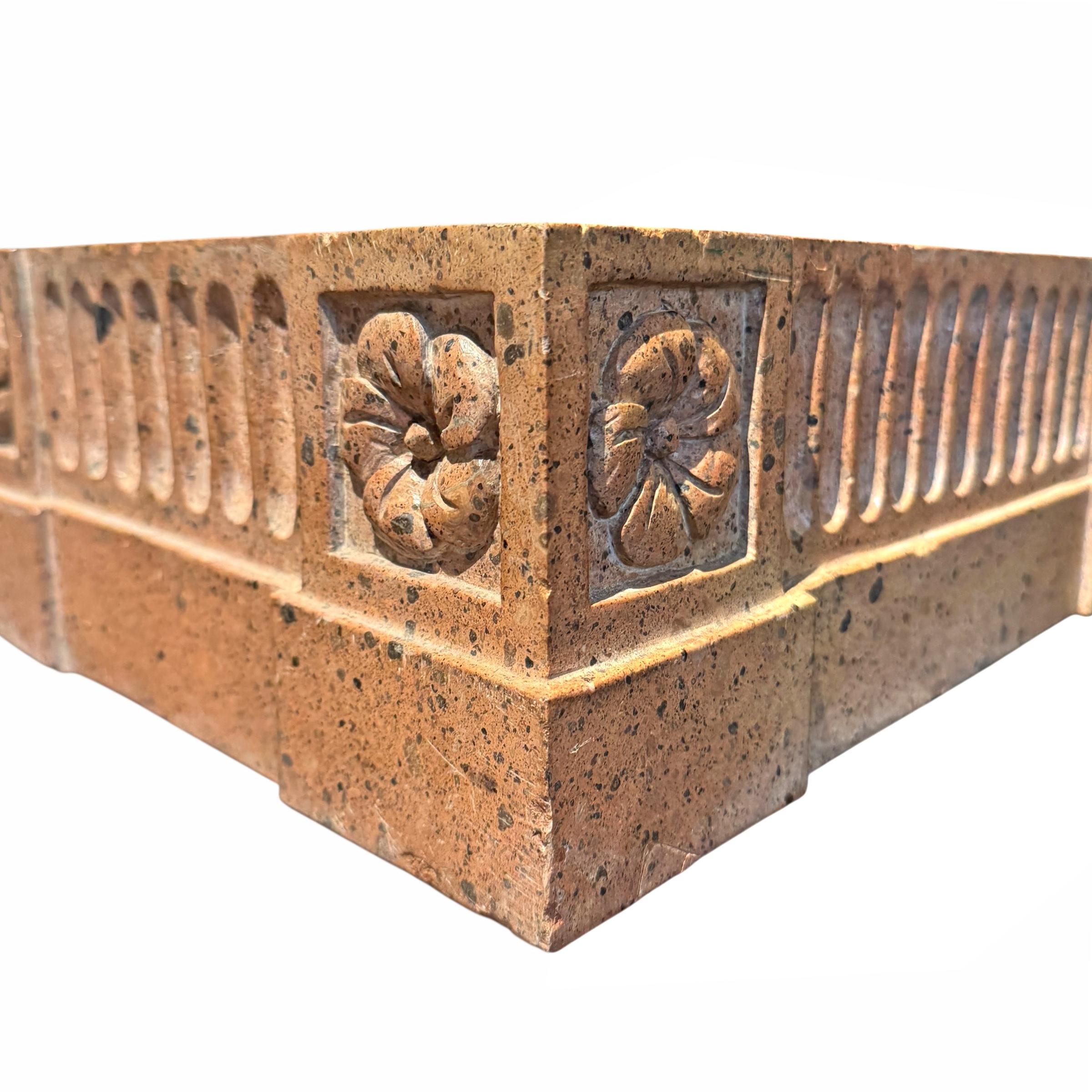 Pink Stone Architectural Plinth For Sale 2
