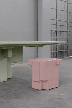 Taburete rosa, serie Primitive de Studio Nucleo