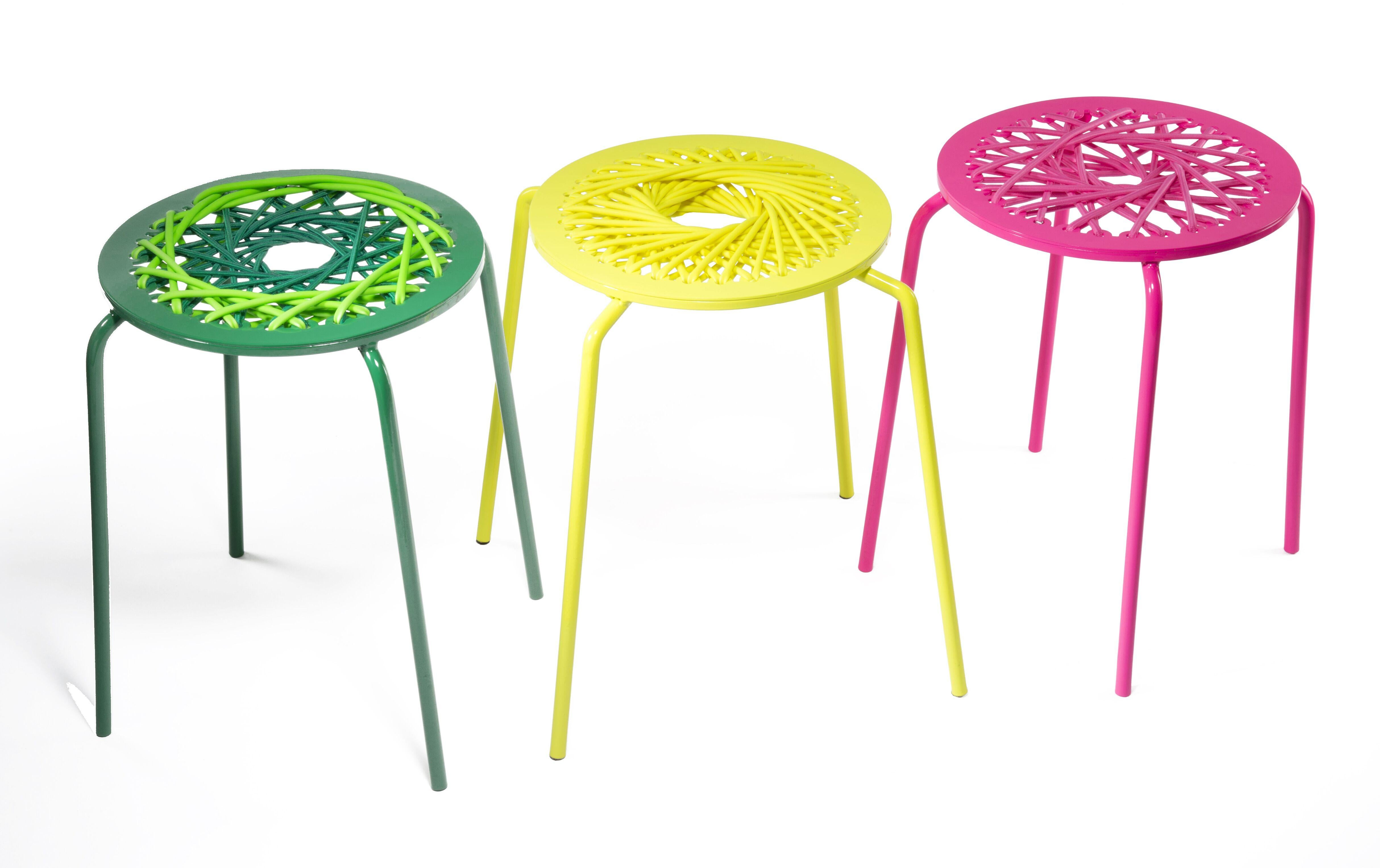 Rosa Stretch-Hocker (Moderne) im Angebot