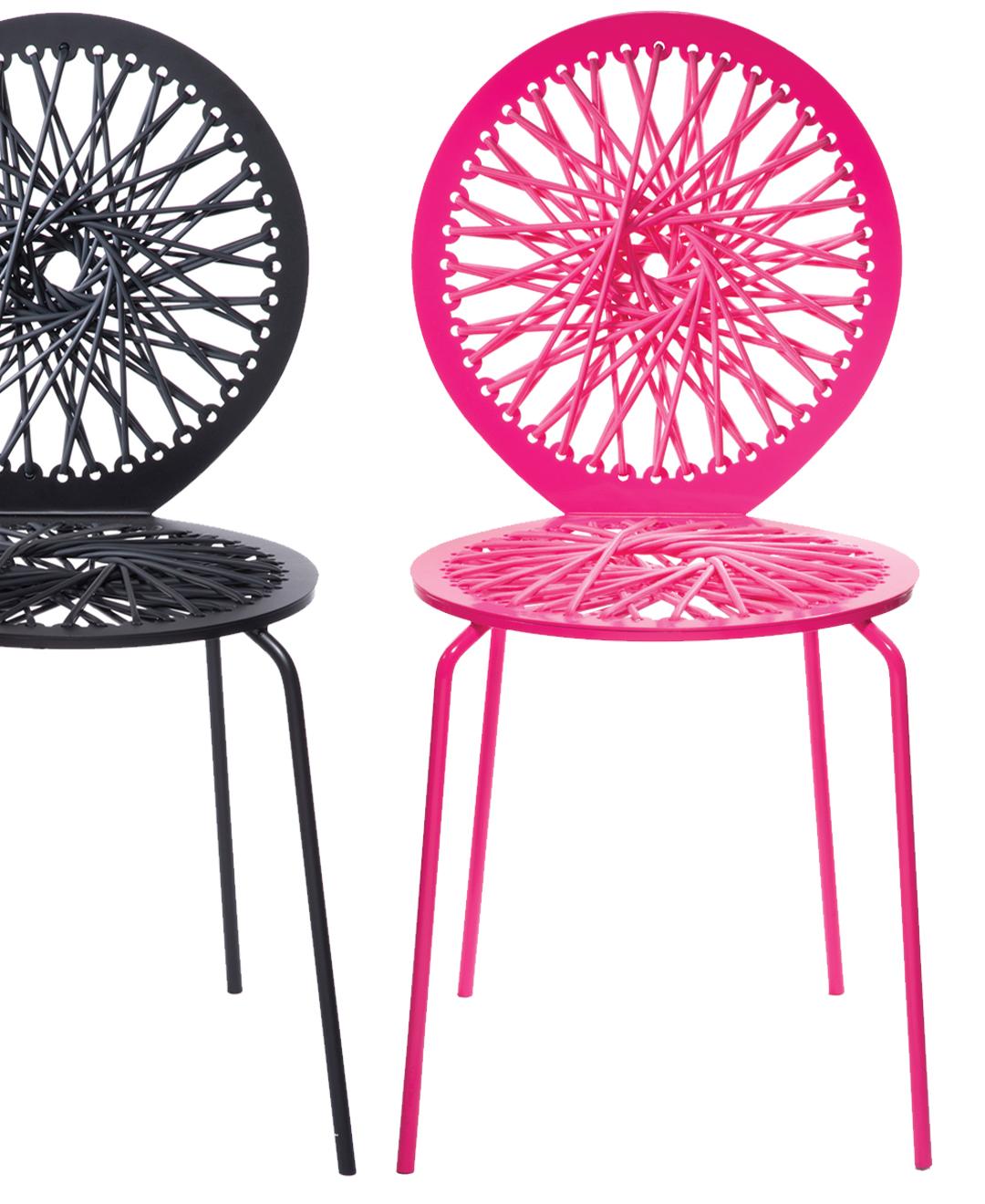 Verniciatura a polvere Sgabello elastico rosa in vendita