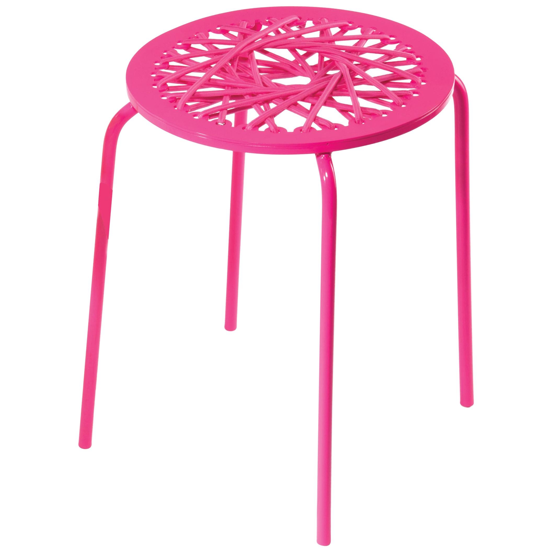 Rosa Stretch-Hocker im Angebot