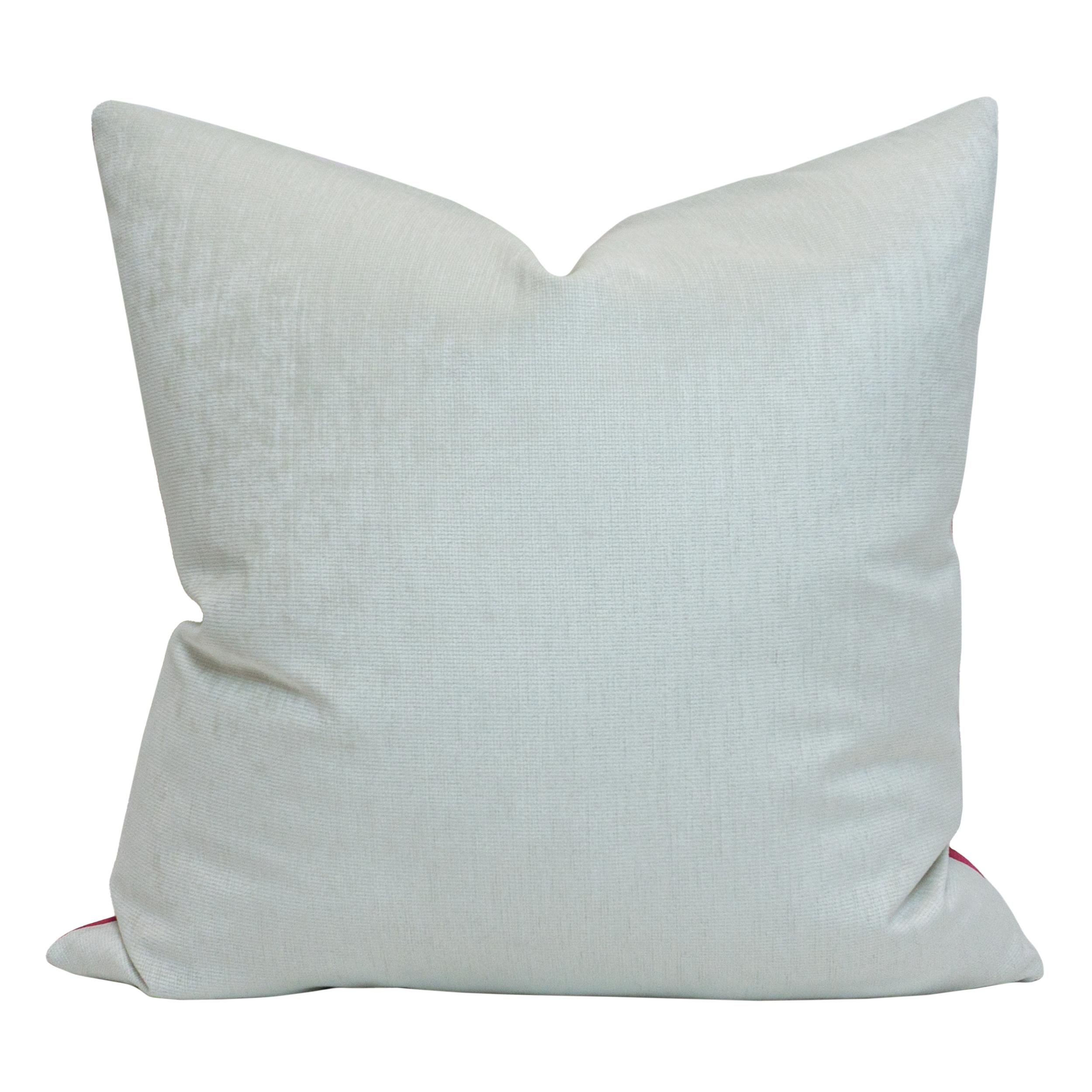 American Pink Stripe Tie Dye Linen Square Pillows For Sale