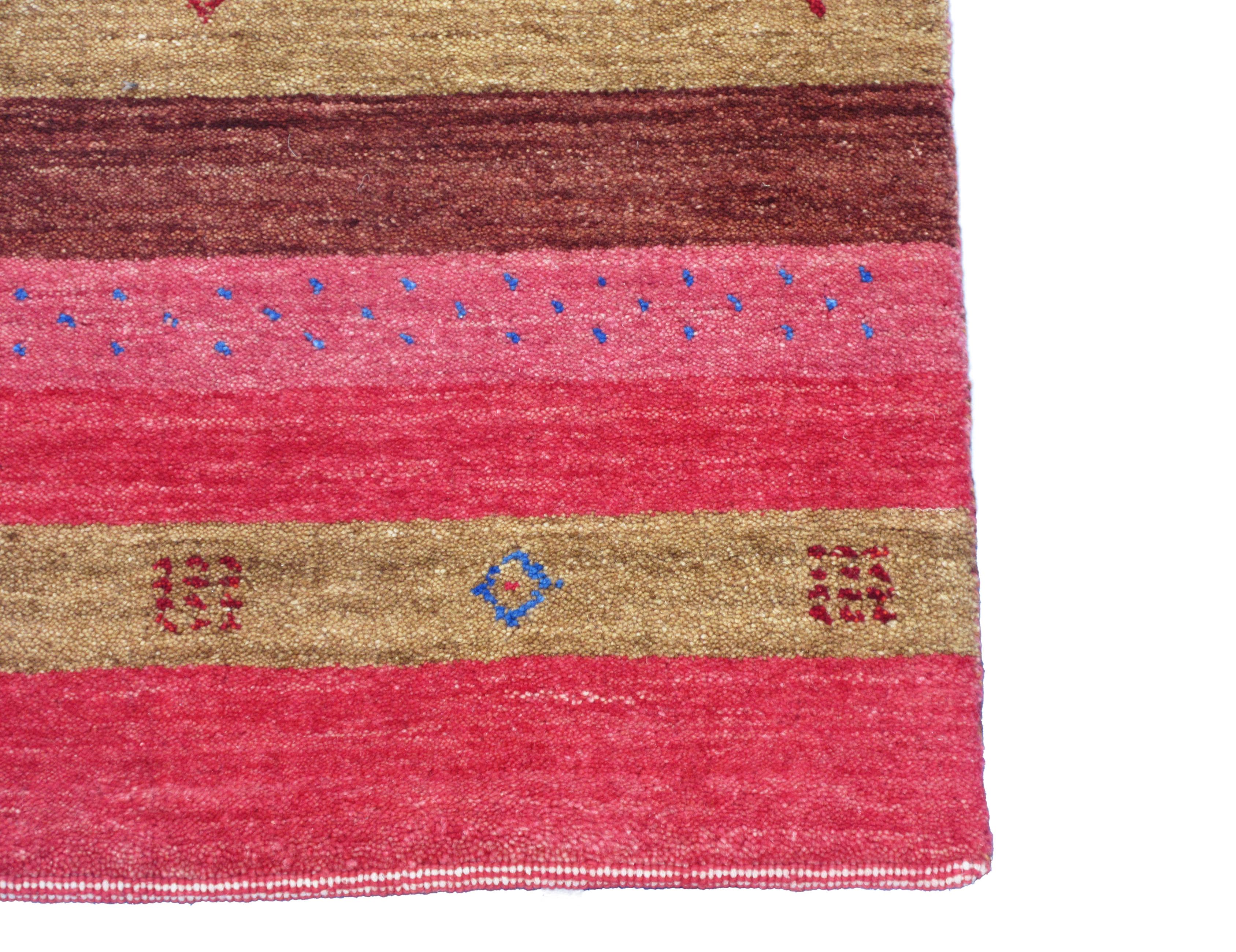 Pink Striped Lori Gabbeh Runner In New Condition For Sale In Laguna Hills, CA