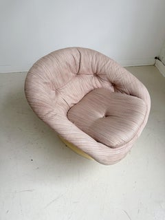 Pink Striped Space Age Club Chair by Raphael Raffel, 60's