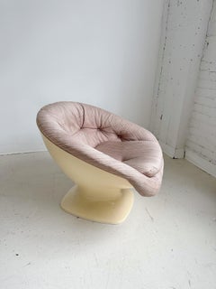Pink Striped Space Age Club Chair by Raphael Raffel, 60's