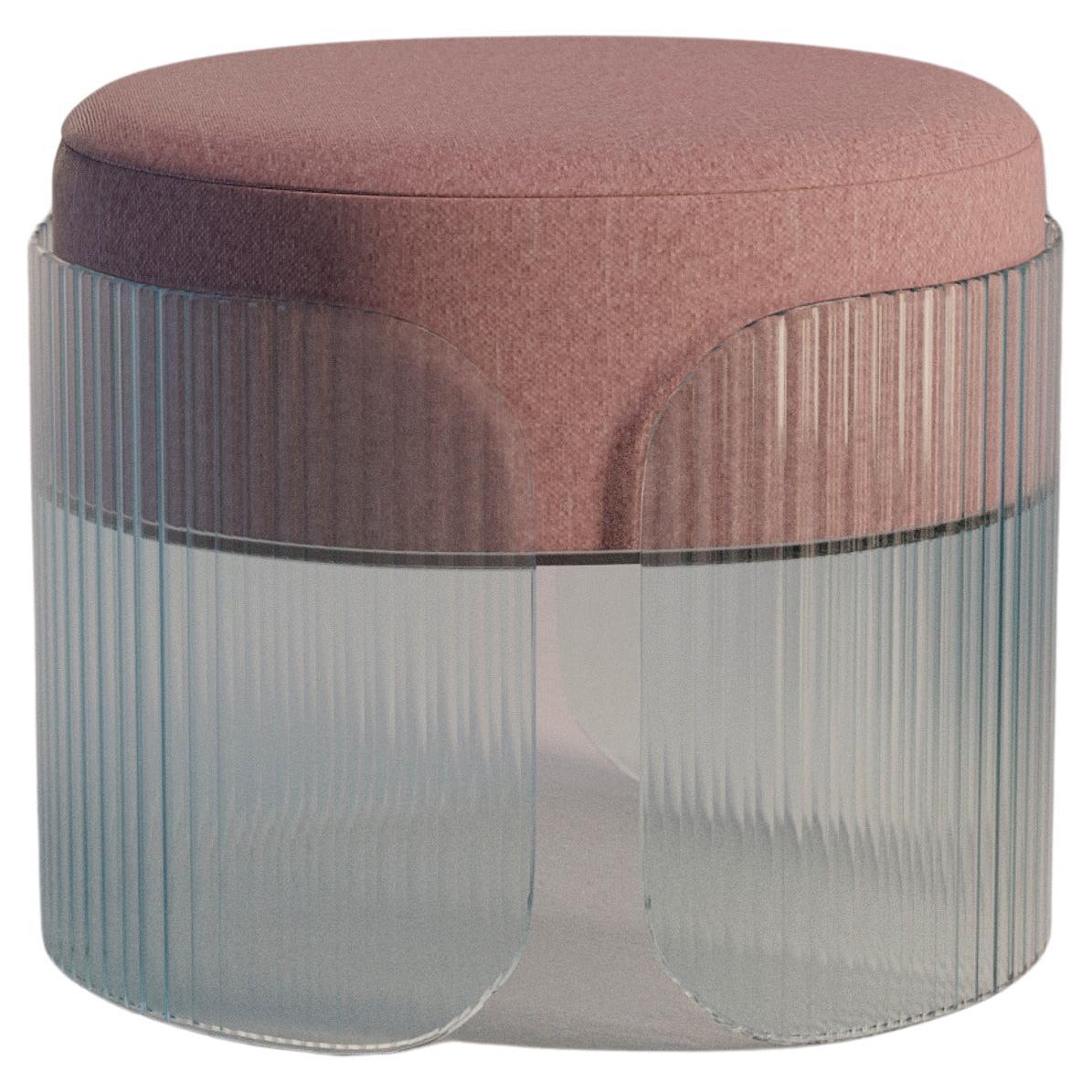 Pink Sublime Ottoman S by Glass Variations For Sale
