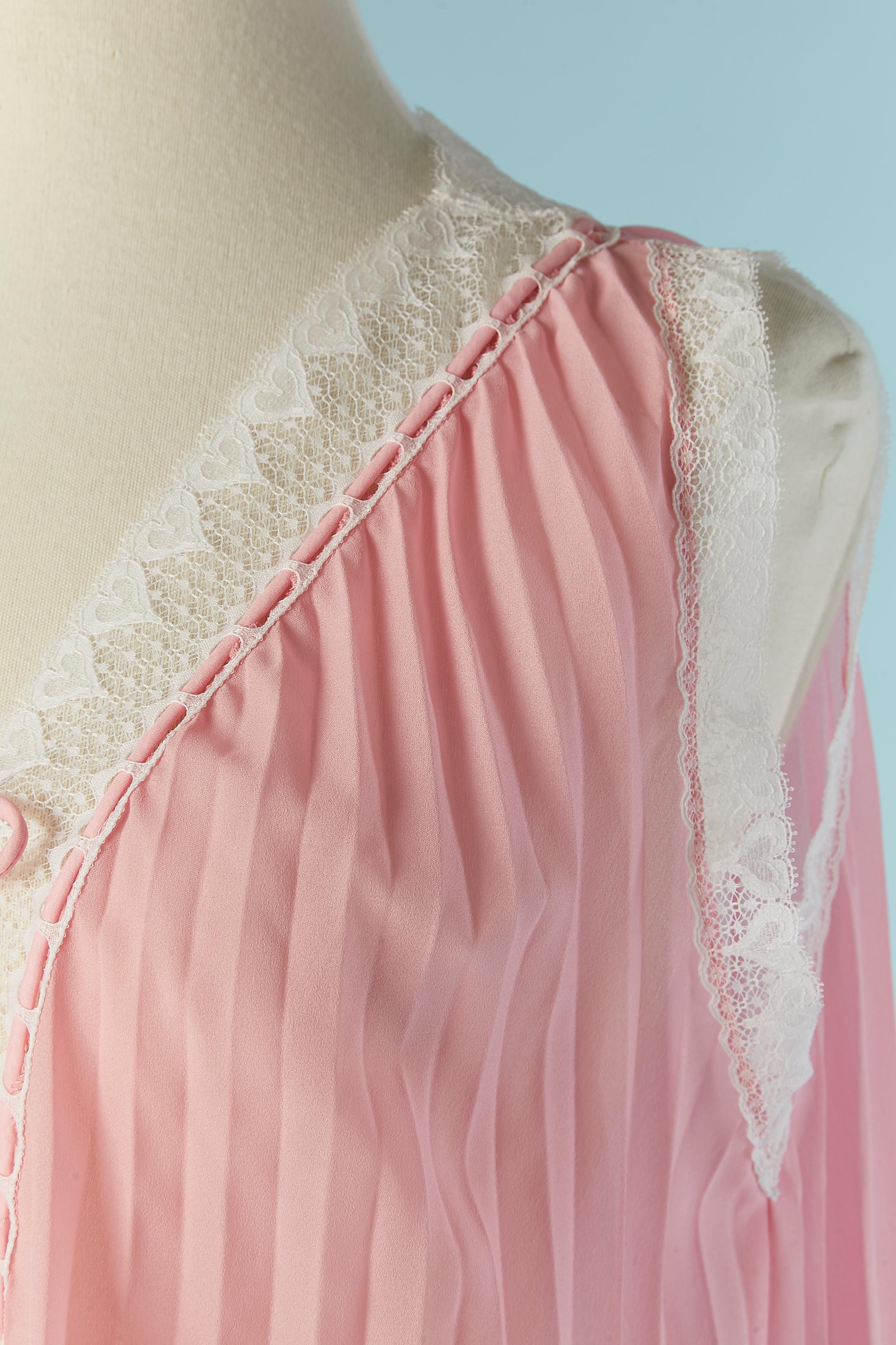 Beige Pink Sunray top with lace edge and panty ensemble  Christian Dior Circa 1980's