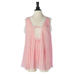 Pink Sunray top with lace edge and panty ensemble Christian Dior Circa 1980's