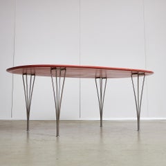 Pink Superellipse Table by Arne Jacobsen for Fritz Hansen, 1969