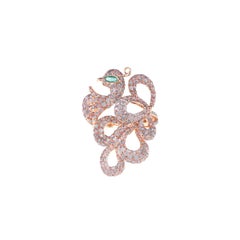 Pink Swan Inspired 2.27 Carat Fancy Pink Argyle Diamond Emerald Animal Love Ring