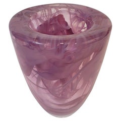 Pink Sweden Vase “Atoll”, Kosta Boda, Anna Ehrner for Kosta Boda, blown glass