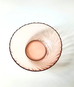 Pink Swirl Salad Bowl by Arcoroc, France