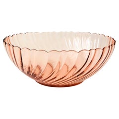 Pink Swirl Salad Bowl by Arcoroc France