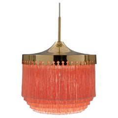 Pink T601 Fringe Pendant by Hans Agne Jakobsson, Markaryd, Sweden, 1960s