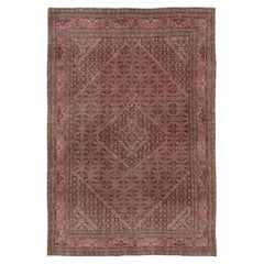 Vintage Pink Tabriz Carpet, circa 1930s